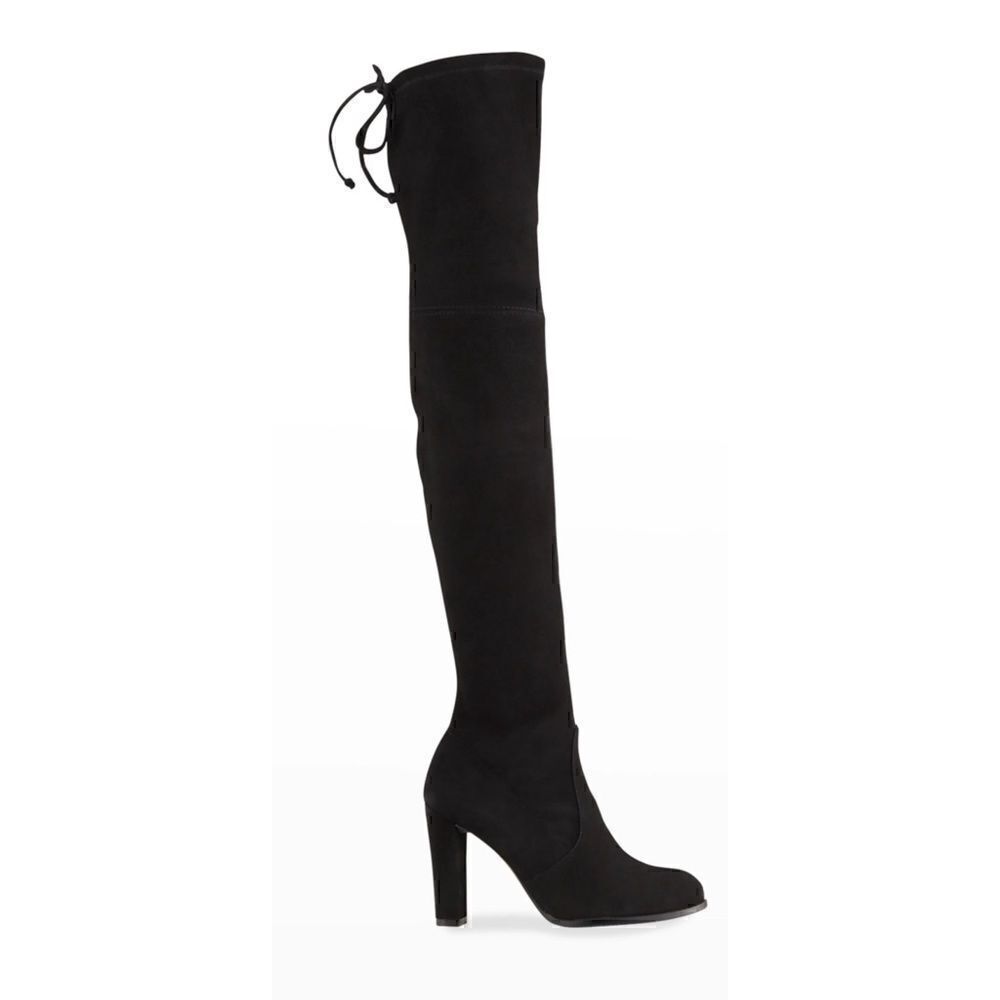 Stuart Weitzman Highland Black Over The Knee Suede Boots Size 9.5/ excellent